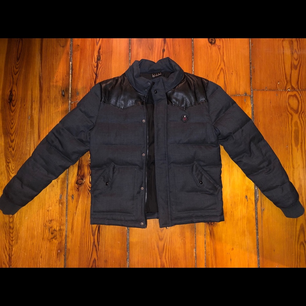 The Kooples Sport Leather Puffer Down Jacket